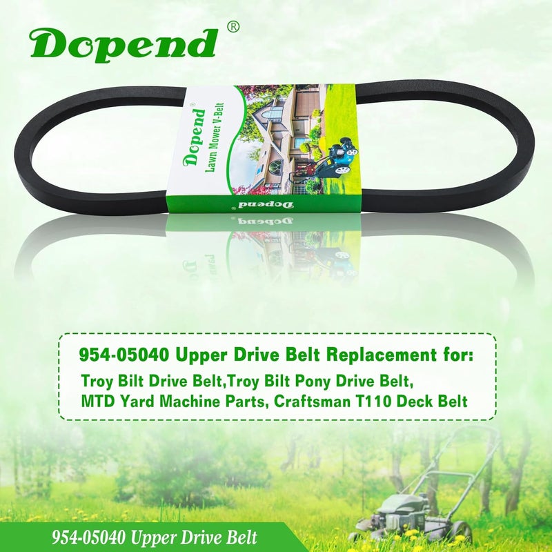Dopend 954-05040 Upper Drive Belt 5/8’’ x 35-1/4’’ for Craftsman T110, Troy Bilt, Murray, MTD Yard Machine Parts, Replaces 954-0241A Upper Drive Belt 954-0241, 754-05040, 754-0241, 754-0241A - Image 2